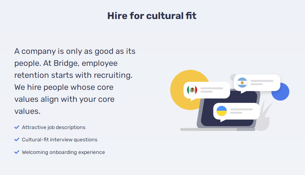 Bridge Teams app recruiting cultural fit software engineers