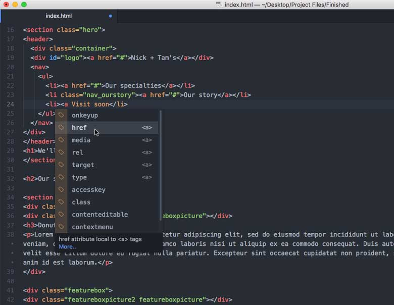 html web development language