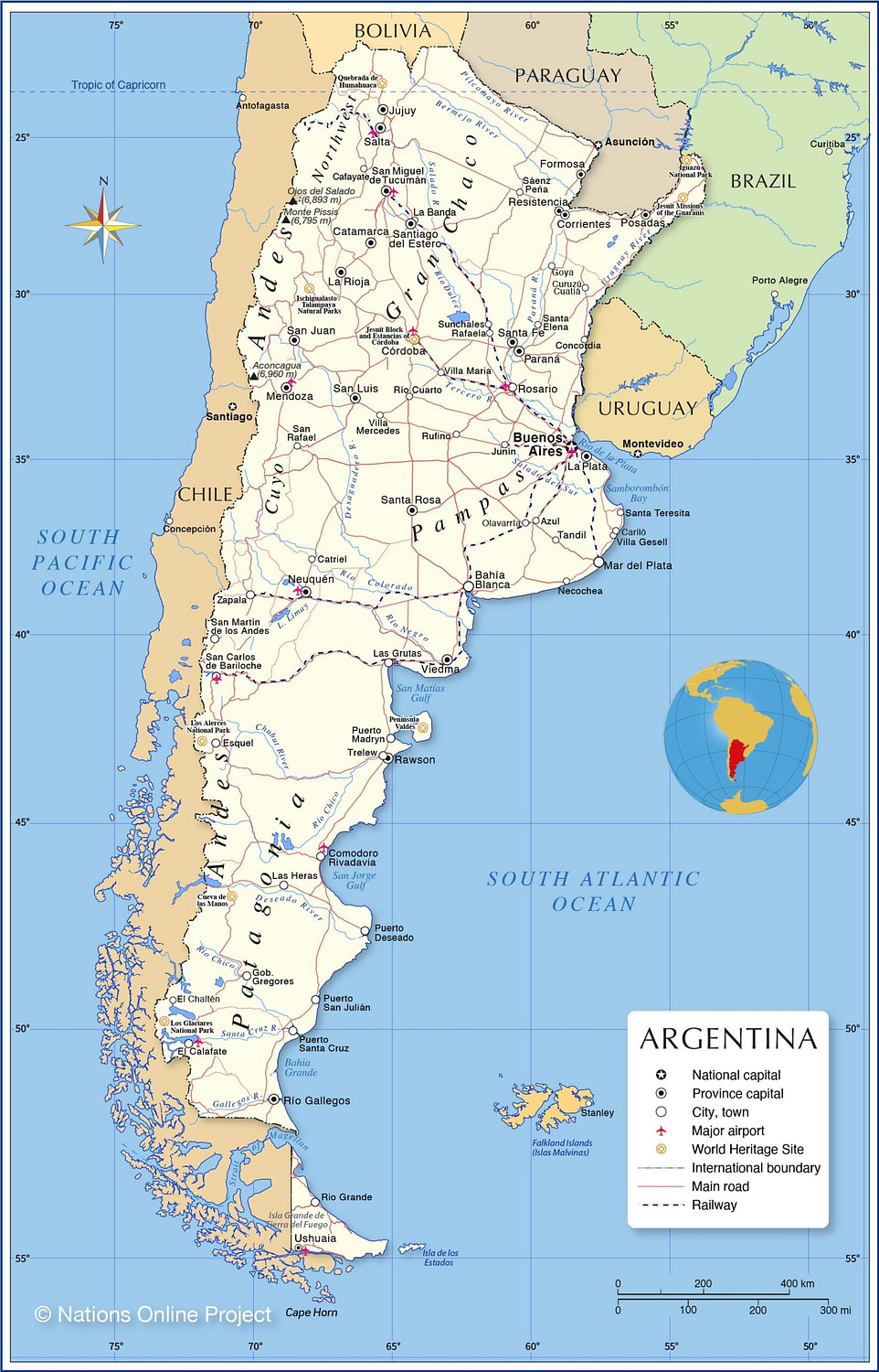 Argentina political map key facts